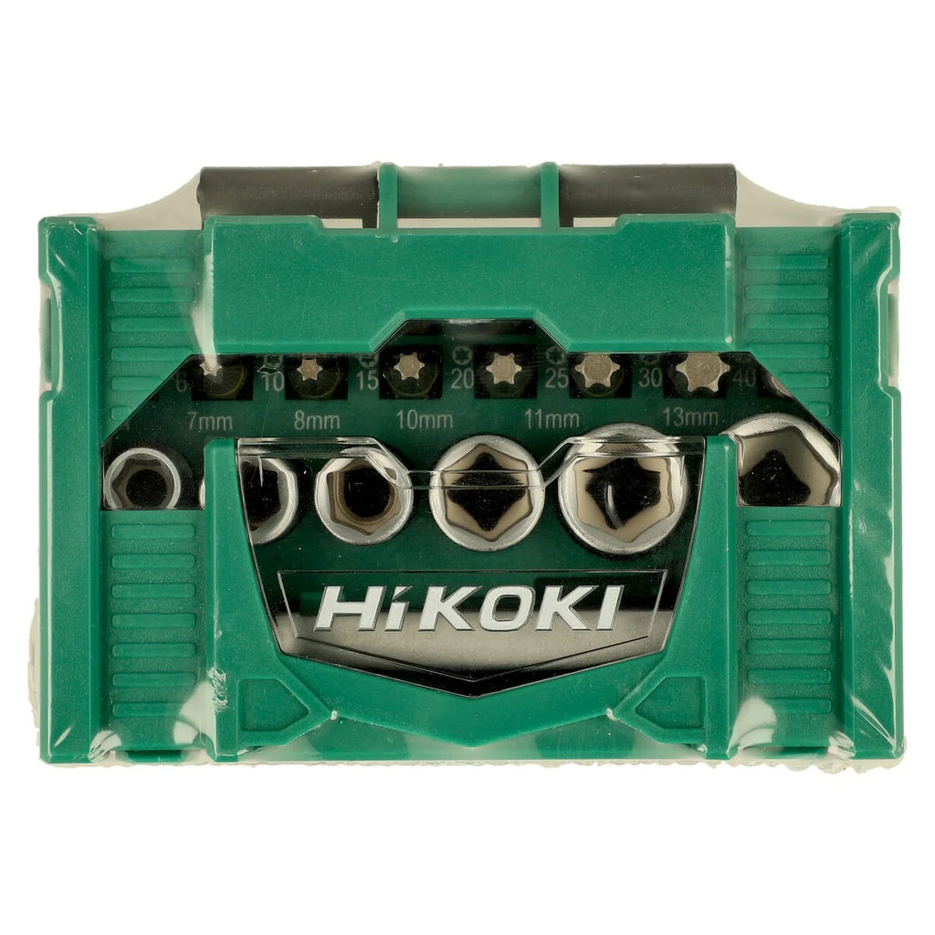 Hikoki Bit-Box 1/4'', 24-teilig, 25mm, inkl. Ratsche, Größe I