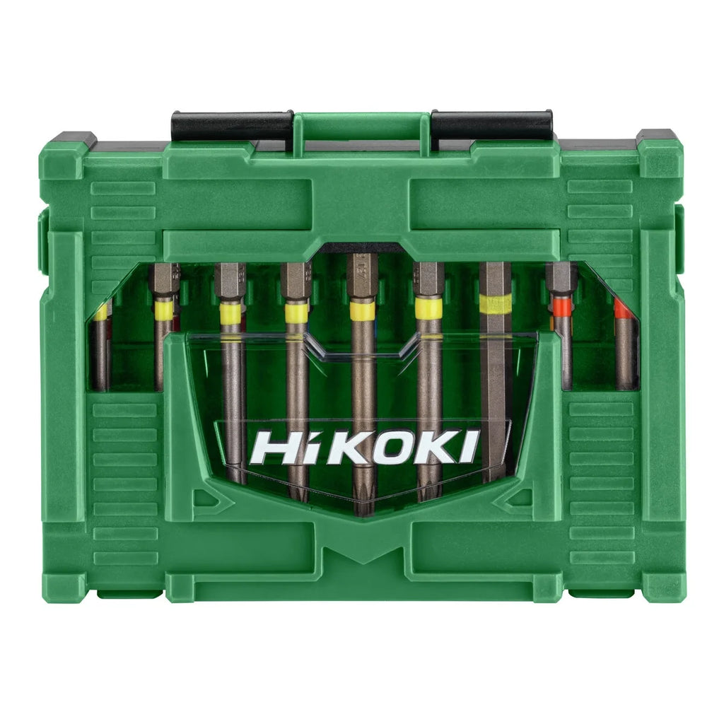 Hikoki Bit-Box 1/4'', 18-teilig, 75mm, inkl. magnetischem Bithalter, Größe II